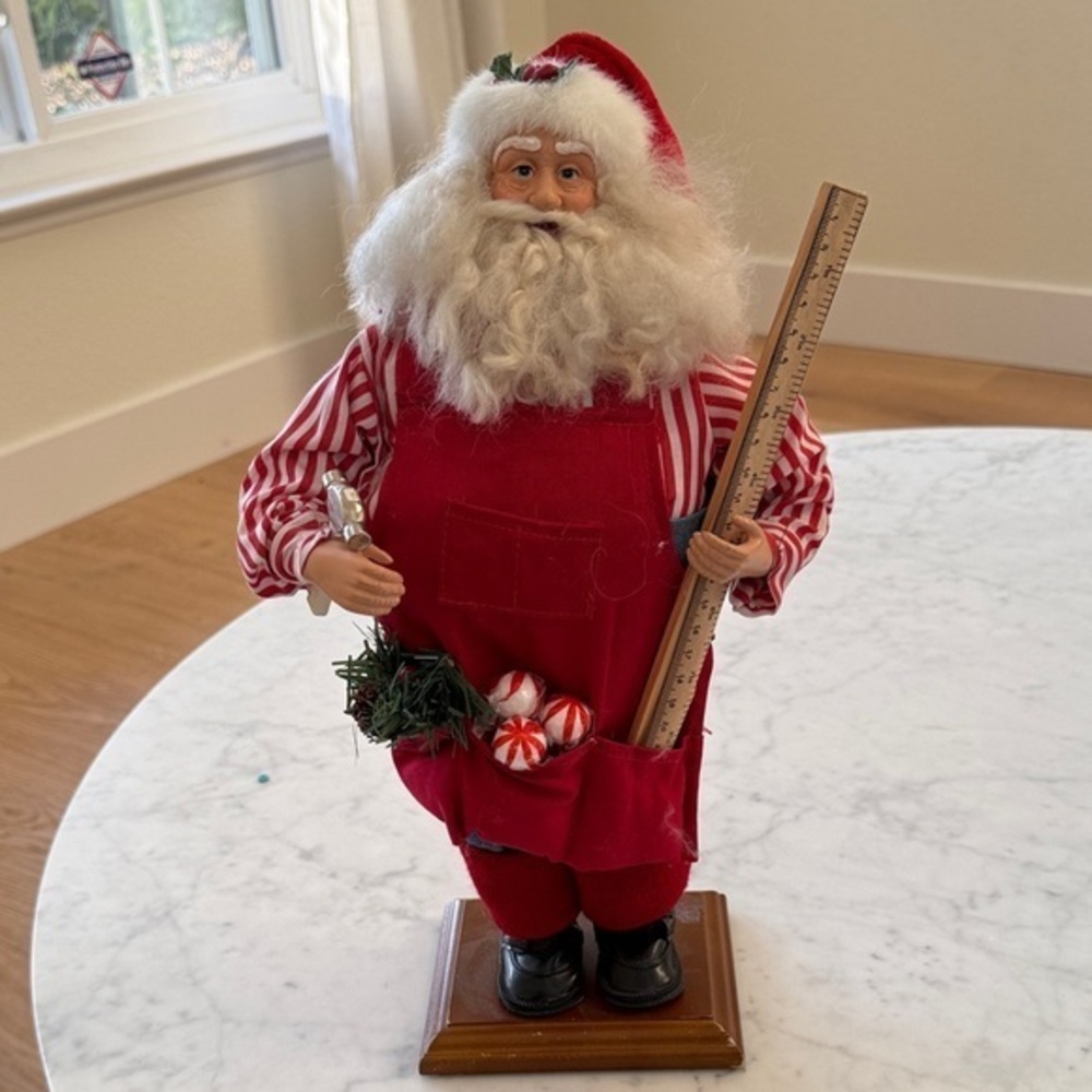 Santa’s Best 19 in Toy Maker Santa Figurine Christmas Decor